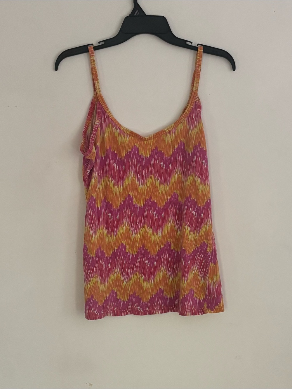 OP Ocean Pacific XL Pink Orange Abstract Print Cami Tank Top